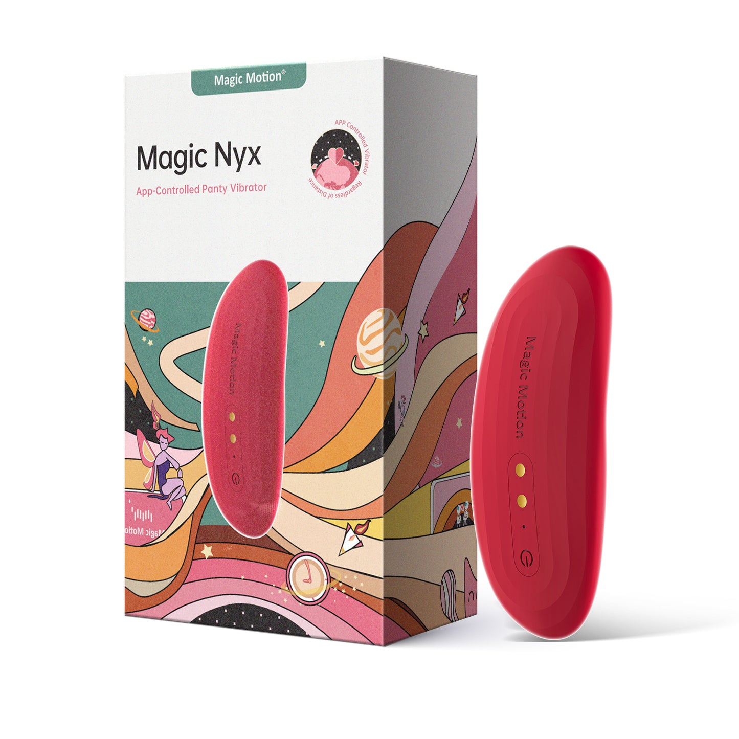 Magic Motion Nyx 遙控防水10頻內褲震蛋 - 紅色 / 綠色