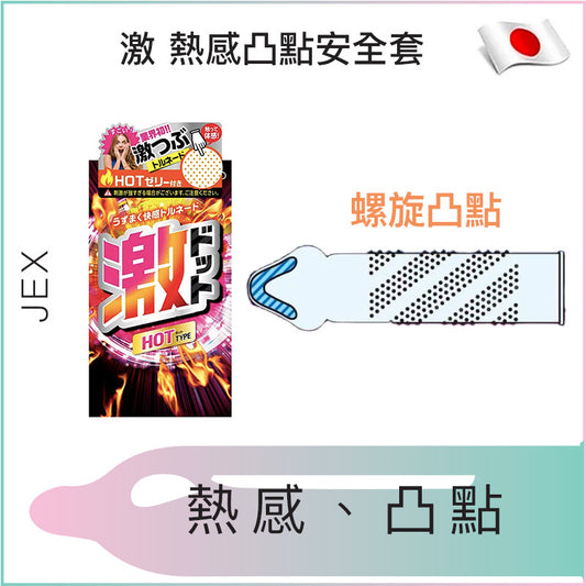 JEX 激 Hot type 熱感凸點安全套