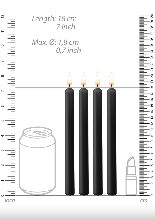 Ouch 熱感挑逗低溫蠟燭 - 黑色/紅色/混合顏色