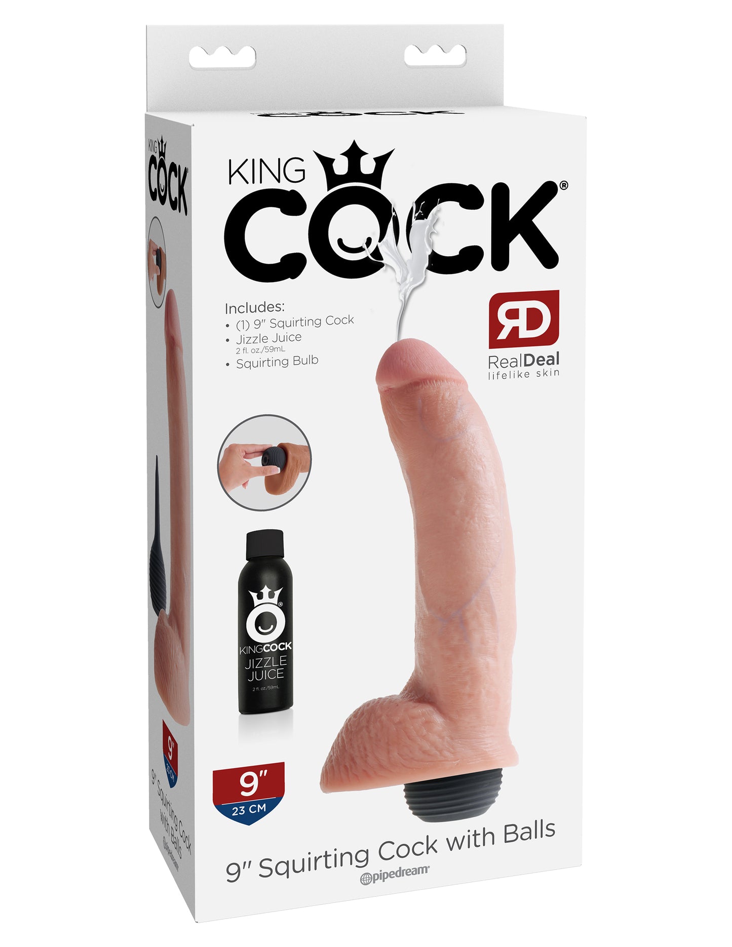 King Cock 9吋 射精DICK假陽具(設有睪丸)