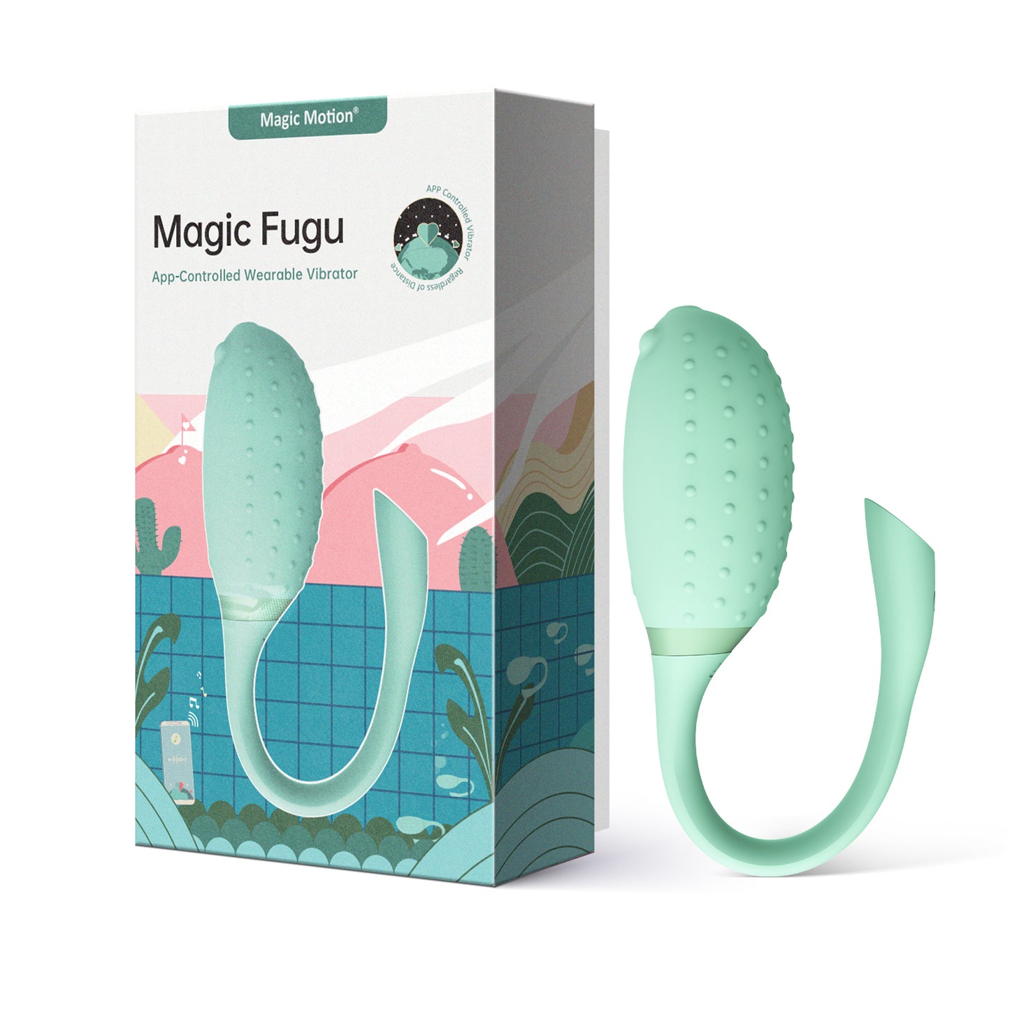 Magic Motion Fugu 凸點小河豚震動器 - 綠色 / 紅色